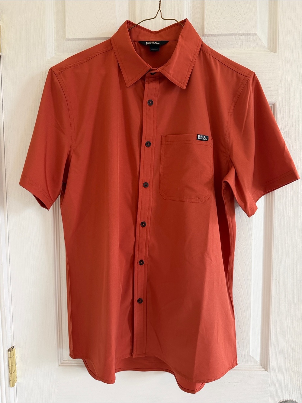 Eddie Bauer Men’s Short-Sleeve Button-Down Shirt - Rust